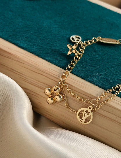 [Everoly JW] BLÜHENDES ROSA GOLD-MOP-ARMBAND