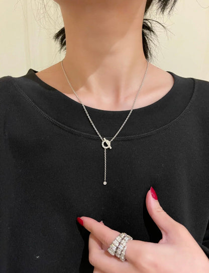 [エバリー JW]フィネス シルバー ダイヤモンドネックレス