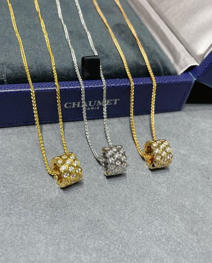 [Olivia JW]BEE LOVE DIAMOND PAVED 3 ROW NECKLACE