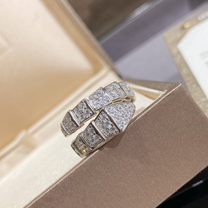[OLIVIA]SERPENTI RING SILVER DIAMOND PAVED