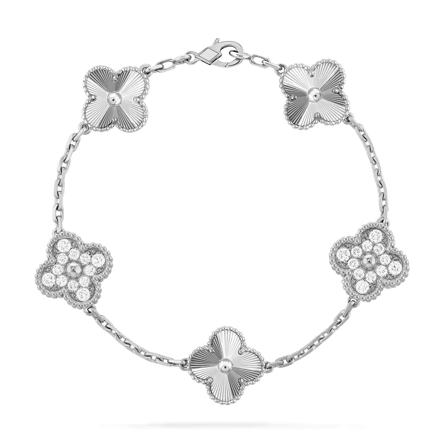 [Everoly JW]  CLOVER 5 MOTIF LASER BRACELET COLLECTION