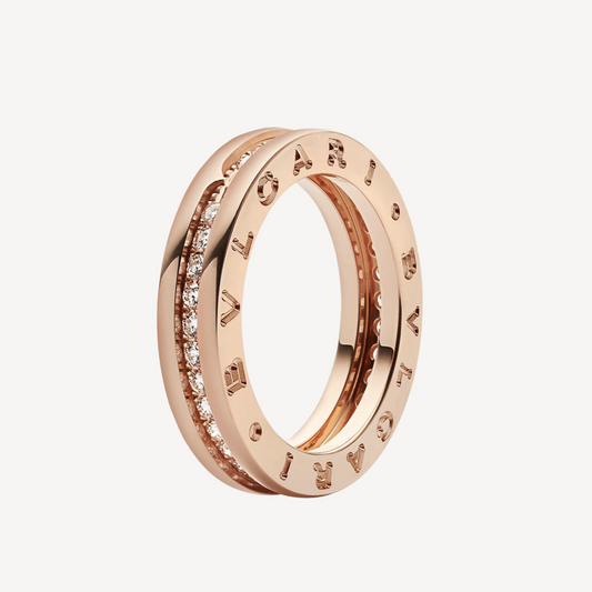 [OLIVIA]ZERO 1 ONE-BAND PAVED DIAMONDS ON THE SPIRAL RING