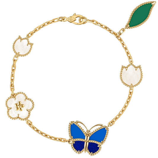 [Olivia Jewelry]LUCKY SPRING BUTTERFLY 5 MOTIF BRACELET