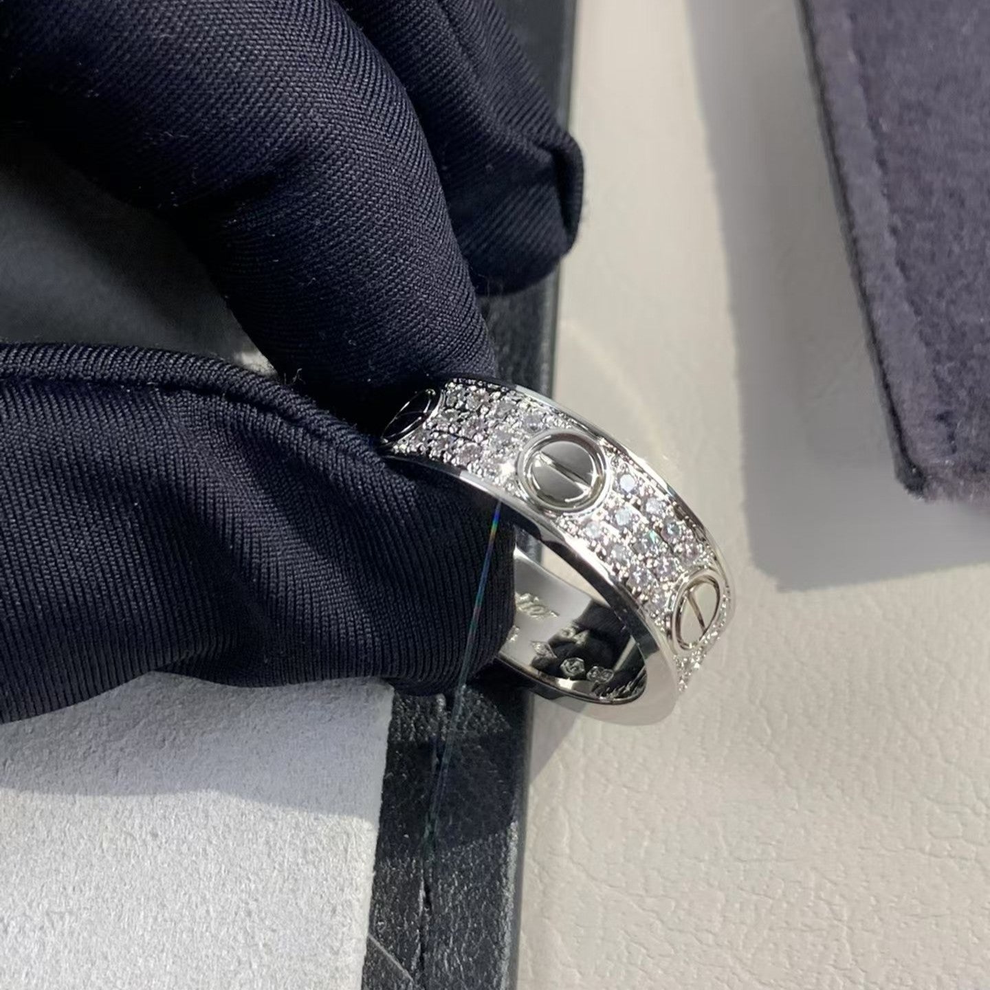 [Olivia JW]LOVE RING 5.5MM DIAMONDS PAVED