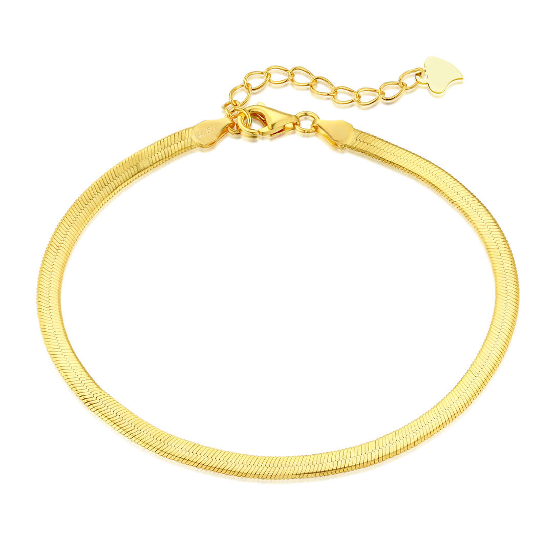 [Olivia JW]Flat Snake Bone Chain Blade Necklace