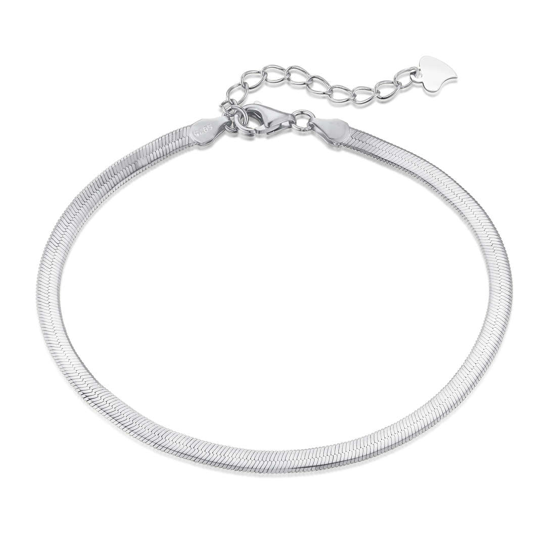 [Olivia JW]Flat Snake Bone Chain Blade Necklace