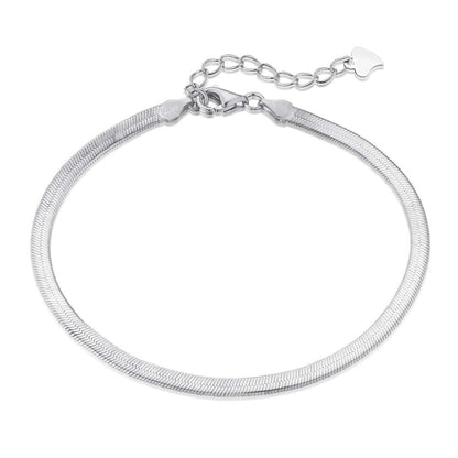 [Olivia JW]Flat Snake Bone Chain Blade Necklace
