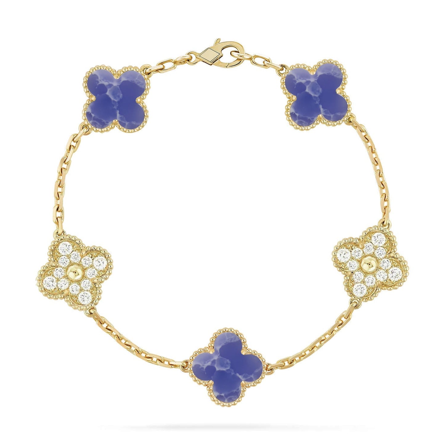 [Everoly JW] CLOVER 5 MOTIF BLUE VEINS BRACELET COLLECTION