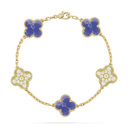 [Everoly JW] CLOVER 5 MOTIF BLUE VEINS BRACELET COLLECTION