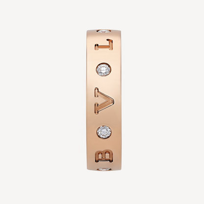 [OLIVIA]ZERO 1 ESSENTIAL PINK GOLD BAND WITH DIAMONDS RING