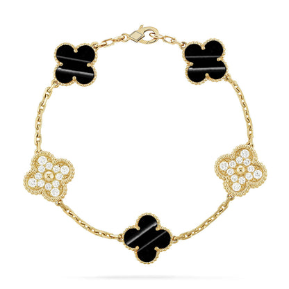 [Everoly JW]  CLOVER 5 MOTIF PULSAR STONE BRACELET COLLECTION