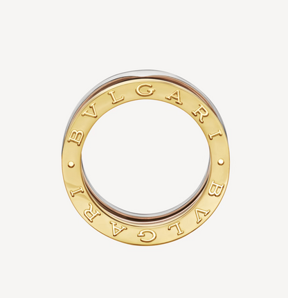 [OLIVIA]ZERO 1 THREE-BAND ROSE WHITE AND YELLOW RING