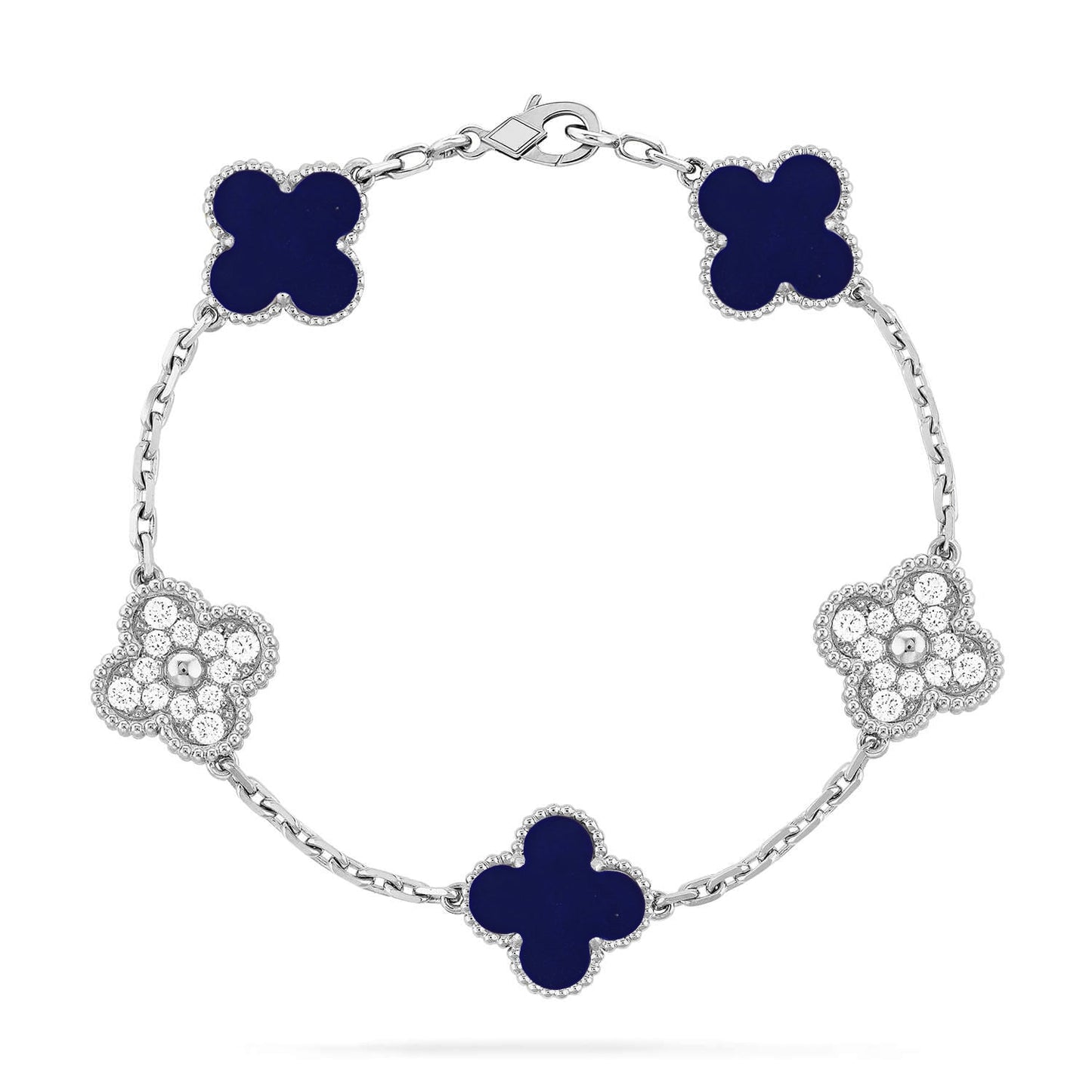 [Everoly JW] CLOVER 5 MOTIF LAPIS LAZULI BRACELET COLLECTION