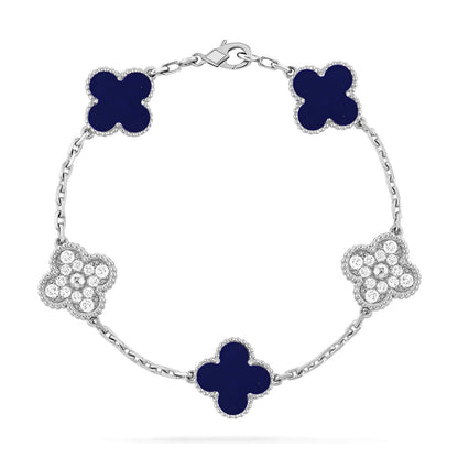 [Everoly JW] CLOVER 5 MOTIF LAPIS LAZULI BRACELET COLLECTION