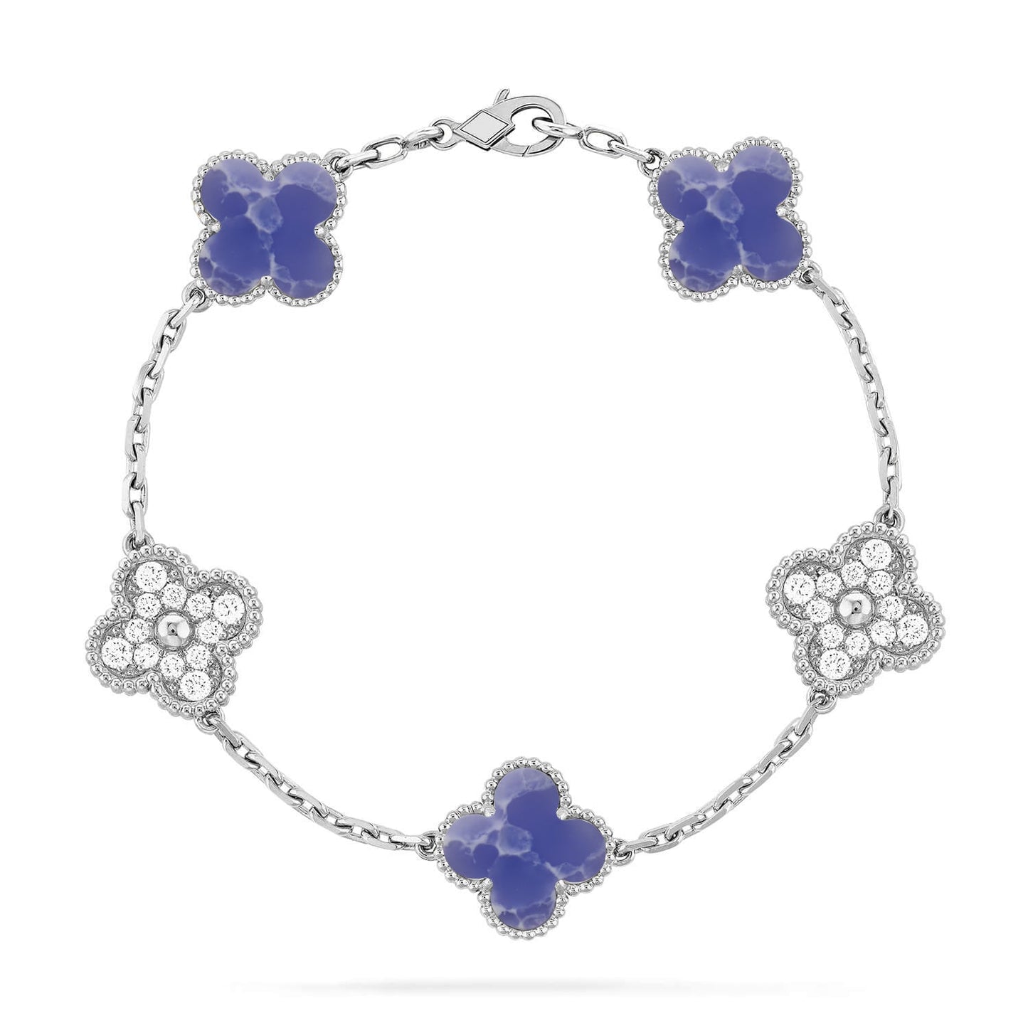 [Everoly JW] CLOVER 5 MOTIF BLUE VEINS BRACELET COLLECTION