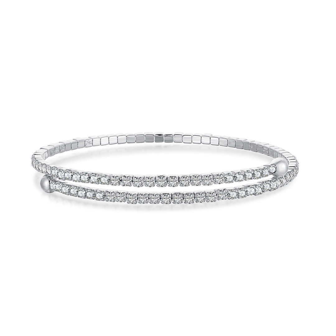[Olivia JW]Row of Diamonds Round Fashion Bracelet