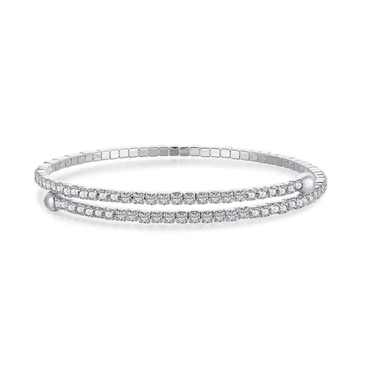 [Olivia JW]Row of Diamonds Round Fashion Bracelet