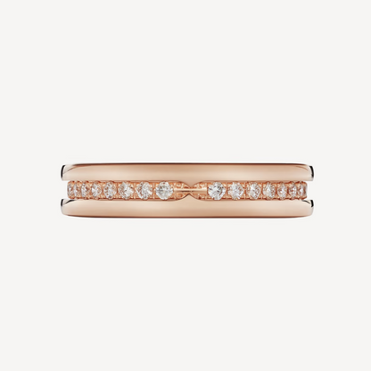 [OLIVIA]ZERO 1 ONE-BAND PAVED DIAMONDS ON THE SPIRAL RING