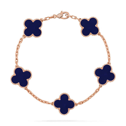 [Everoly JW] CLOVER 5 MOTIF LAPIS LAZULI BRACELET COLLECTION