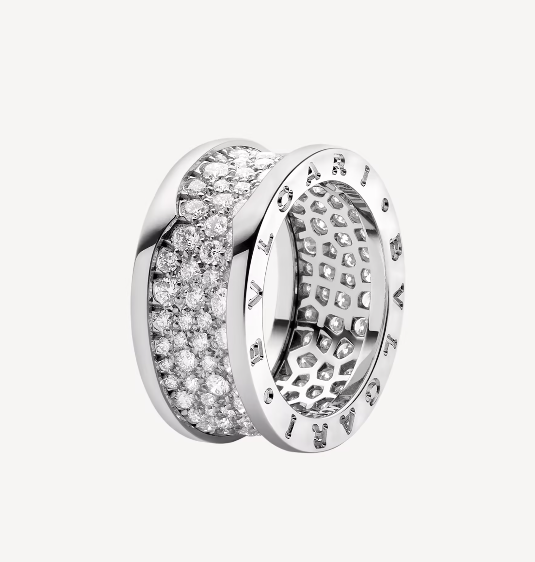 [OLIVIA]ZERO 1 WITH PAVED DIAMONDS ON THE SPIRAL RING