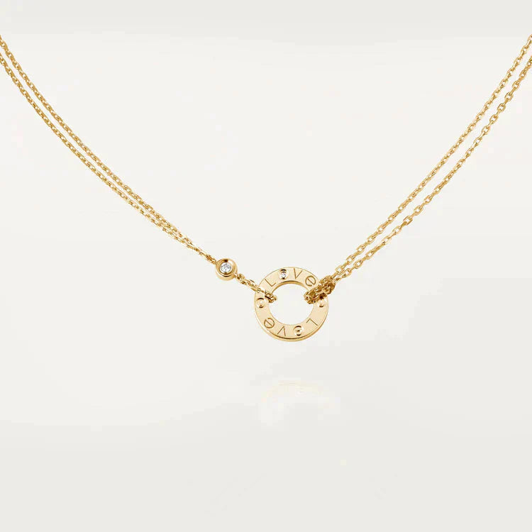 [Everoly JW]LOVE NECKLACE 16MM 2 DIAMONDS