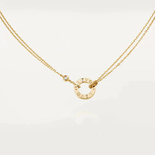[Everoly JW]LOVE NECKLACE 16MM 2 DIAMONDS