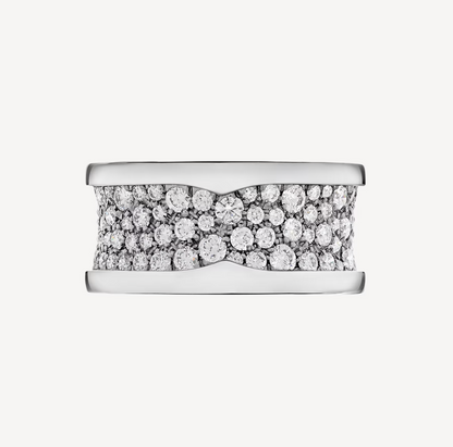 [OLIVIA]ZERO 1 WITH PAVED DIAMONDS ON THE SPIRAL RING