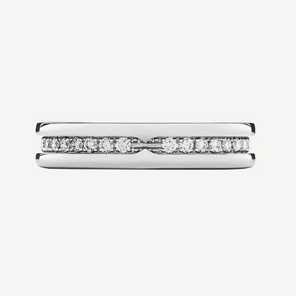 [OLIVIA]ZERO 1 ONE-BAND PAVED DIAMONDS ON THE SPIRAL RING