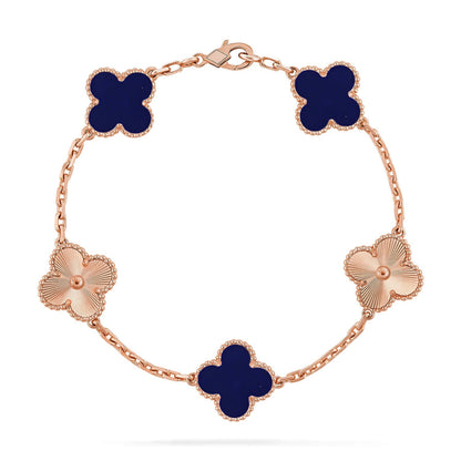 [Everoly JW] CLOVER 5 MOTIF LAPIS LAZULI BRACELET COLLECTION