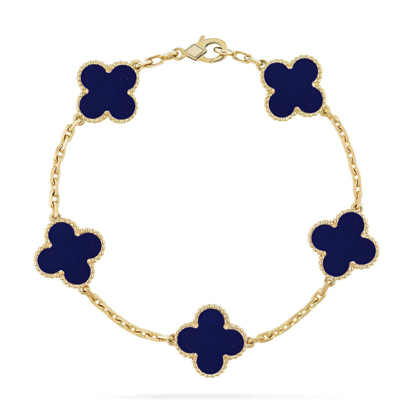 [Everoly JW] CLOVER 5 MOTIF LAPIS LAZULI BRACELET COLLECTION