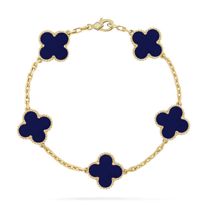 [Everoly JW] CLOVER 5 MOTIF LAPIS LAZULI BRACELET COLLECTION