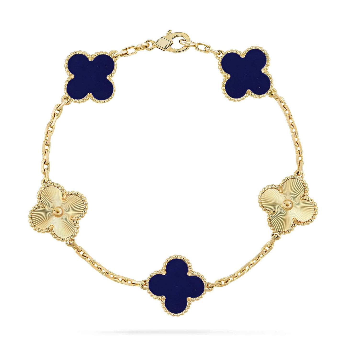 [Everoly JW] CLOVER 5 MOTIF LAPIS LAZULI BRACELET COLLECTION