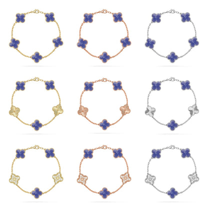 [Everoly JW] CLOVER 5 MOTIF BLUE VEINS BRACELET COLLECTION