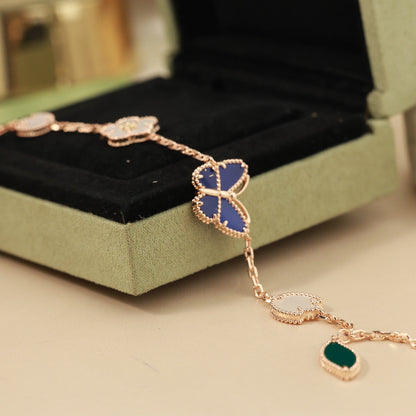 [Olivia Jewelry]LUCKY SPRING BUTTERFLY 5 MOTIF BRACELET