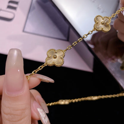 [Olivia JW]CLOVER 10 MOTIFS LASER NECKLACE