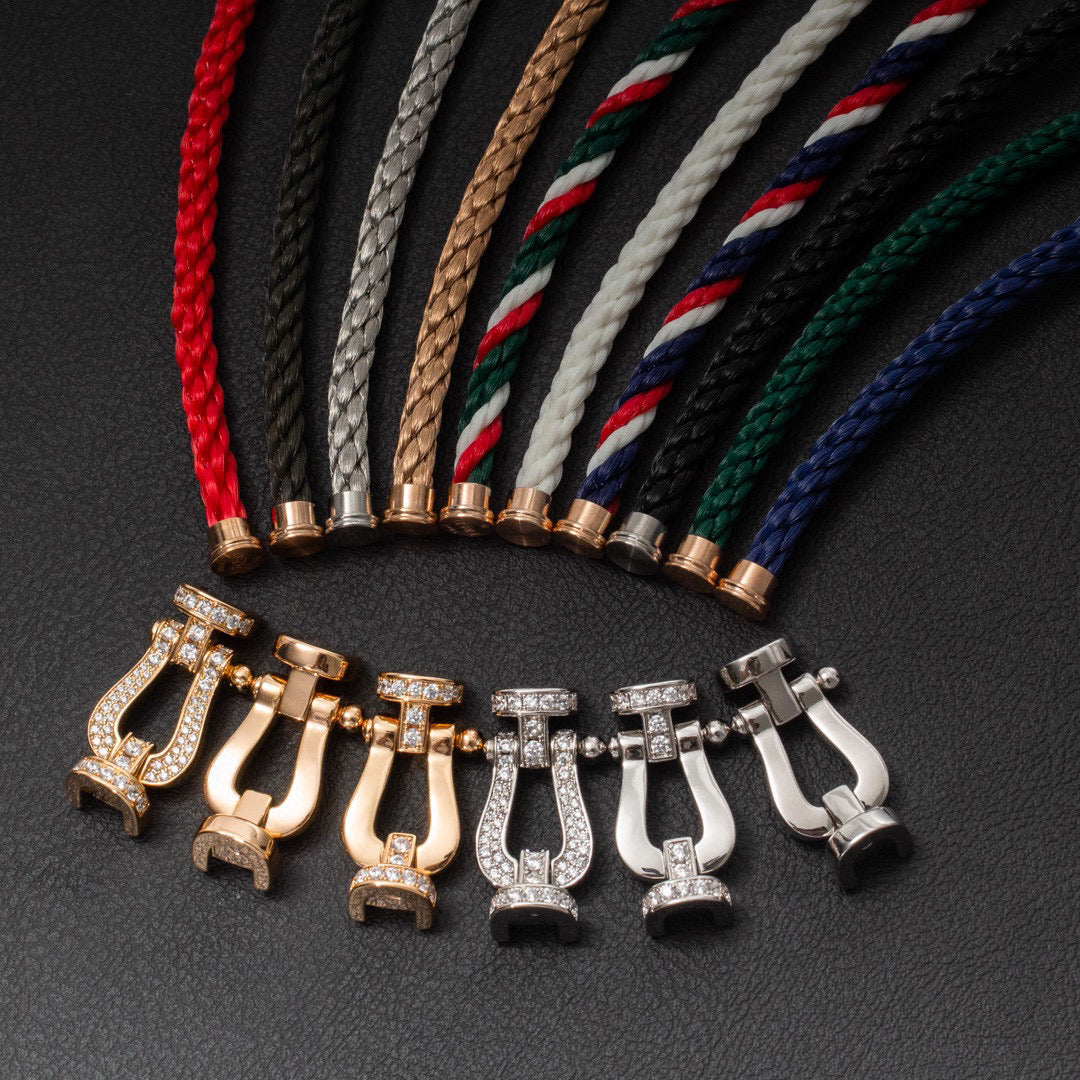 [Olivia JW]FORCE LARGE HORSESHOE NO DIAMOND BRACELET ROSE GOLD