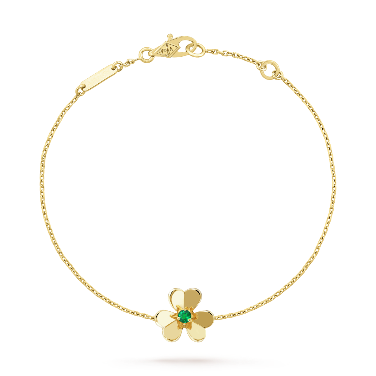 [Olivia JW]FRIVOLE GOLD FLOWER PINK MALACHITE BRACELET