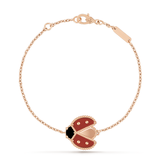 [Olivia JW]LUCKY SPRING 1 MOTIF PINK GOLD BRACELET
