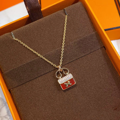 [Everoly JW]CONSTANCE RED ANHÄNGER ROTGOLD HALSKETTE