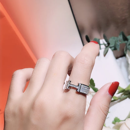 [Olivia JW]H RING FULL DIAMOND