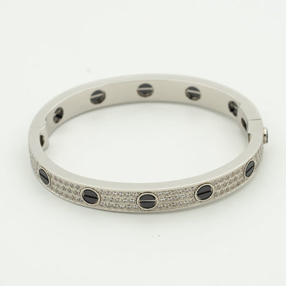 [Olivia JW]LOVE BRACELET 6.1MM DIAMOND-PAVED CERAMIC