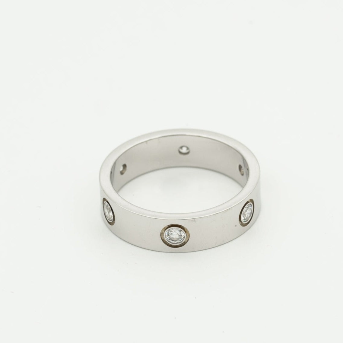 [Everoly JW]Liebesring 5,5 mm 6 Diamanten Silber