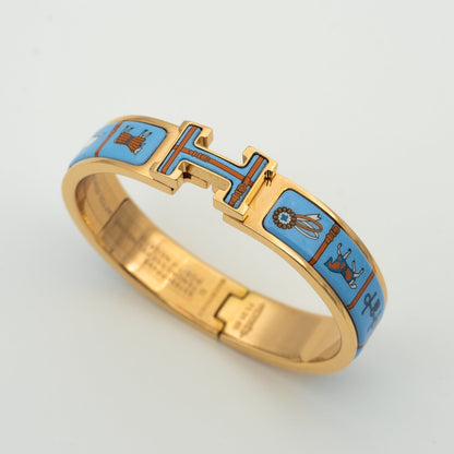 [Everoly JW]H ROSA GOLD ARMBAND BLAU KERAMIK