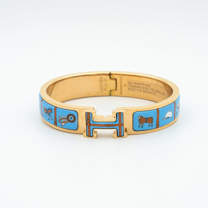 [Everoly JW]H ROSA GOLD ARMBAND BLAU KERAMIK