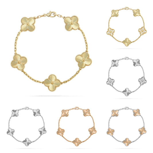 [Everoly JW]  CLOVER 5 MOTIF LASER BRACELET COLLECTION