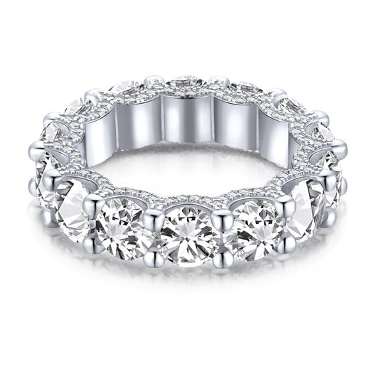 [Olivia JW]Gorgeous Round Cut Tennis Ring