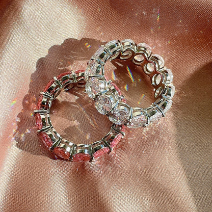 [Everoly JW]Zierlicher, länglicher Tennisring im Kissenschliff
