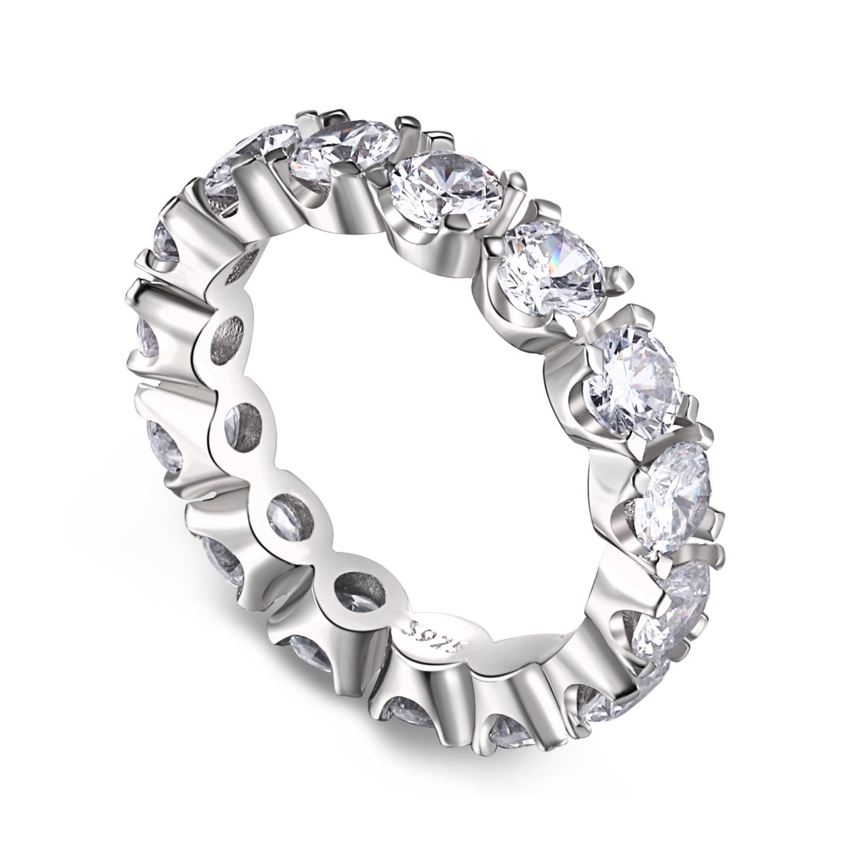 [Olivia JW]Eternity Round Cut Tennis Ring