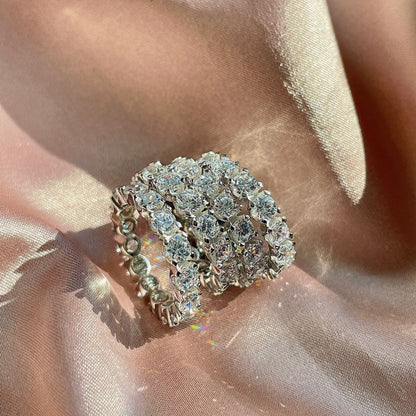 [Olivia JW]Eternity Round Cut Tennis Ring
