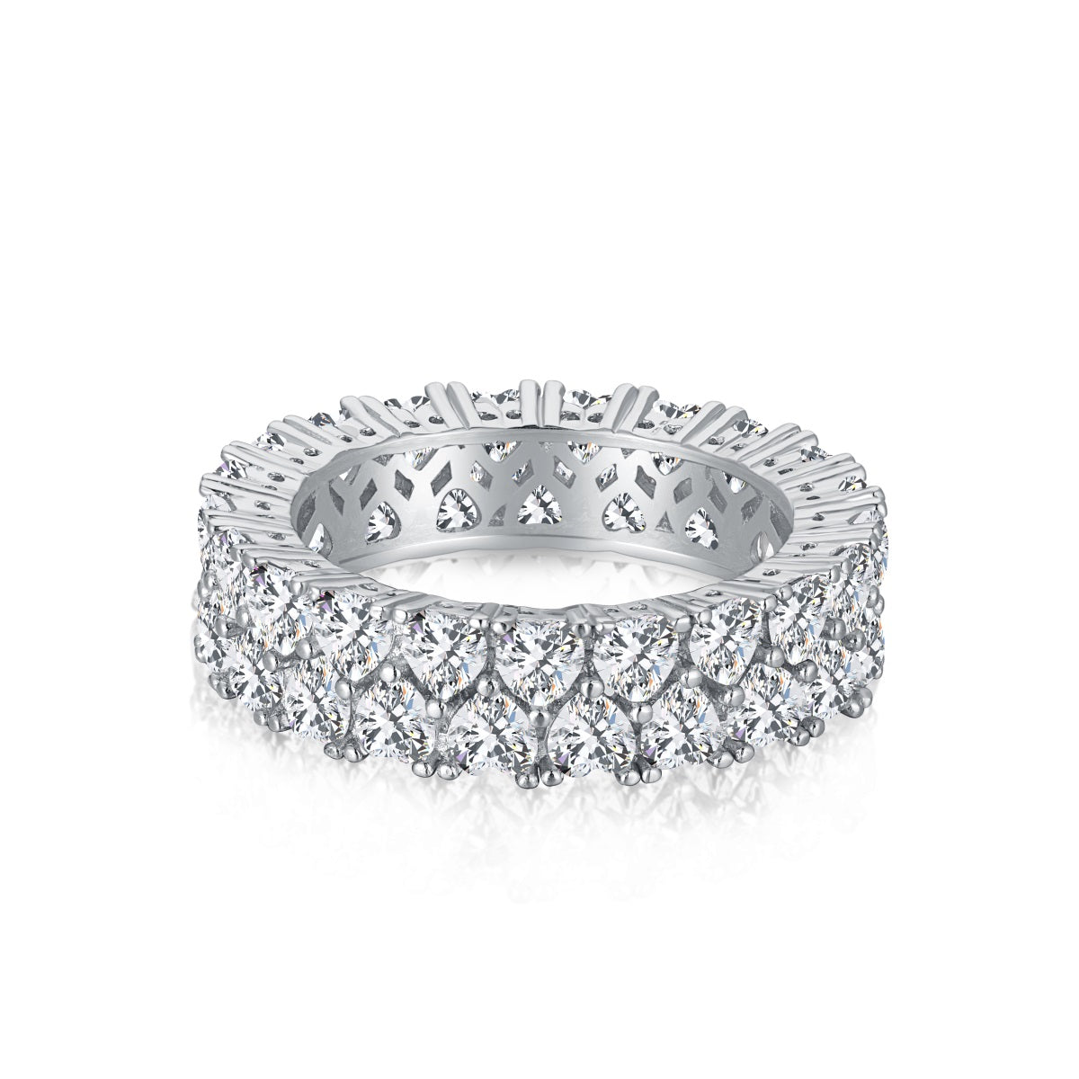 [Olivia JW]Sparkling Full Heart Ring